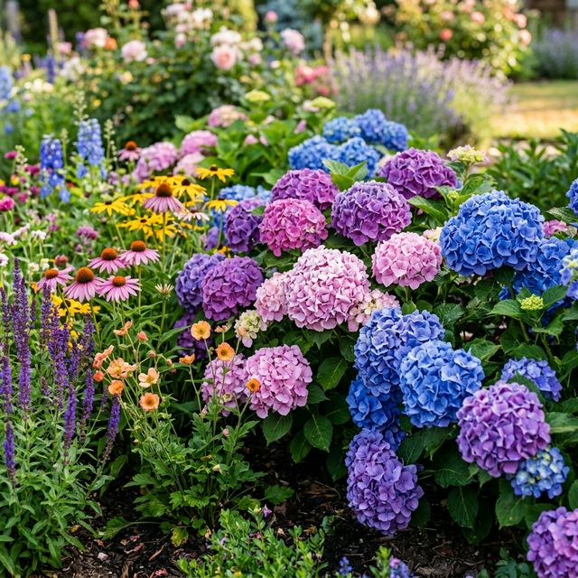 Vibrant garden bed